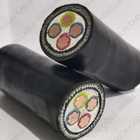 Kabel Daya tembaga 4 inti 5 inti 25mm 70mm 16mm Xlpe kabel daya lapis baja tegangan sedang