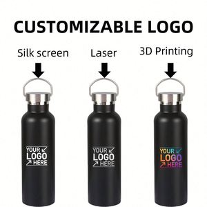 Bouteille d'eau isotherme en métal à double paroi avec logo personnalisé, réutilisable, pour le voyage, la randonnée et le sport, à ouverture standard – Grande Vente - Product Image 6