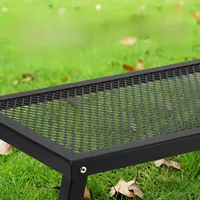 Camping en plein air Portable Pliable Barbecue Grill En Plein Air Ustensiles De Cuisine Poêle Bouillante Bouilloire Filet De Cuisson BBQ Grill Rack