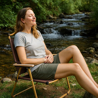 Chaise pliante moderne en tissu écologique, portable, pour l'extérieur, la plage, les restaurants, les écoles, les parcs, les hôtels, les villas, design contemporain