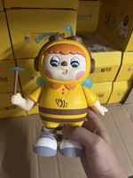 Mainan Musik Lebah Menari untuk Bayi dengan Lampu Keren & Musik Dinamis, Kaki Bergerak, Tubuh Berputar & Mata Bergerak, Robot Merangkak
