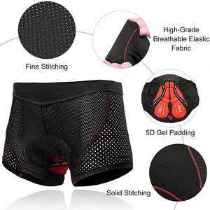 Pantalones Cortos de Ciclismo Transpirables y Ecológicos con Almohadilla de Gel 3D, Antideslizantes, Antiarrugas, de Secado Rápido, de Poliéster y Elastano, para Verano, para Hombre, MTB - Product Image 6