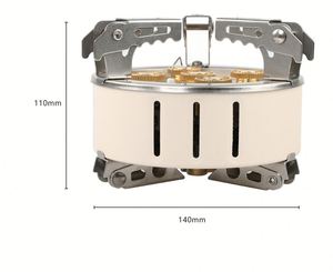 Réchaud de camping à gaz portable cinq têtes cinq brûleurs, mini-alpin, ultra-puissant et coupe-vent - Product Image 4
