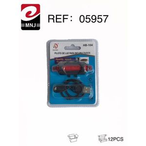 Luce Posteriore per Bicicletta Mnj HB-104 LED Rosso Ricaricabile USB 4 Modalità Impermeabile IPX4 Lampada di Sicurezza per Ciclismo in Plastica - Product Image 2