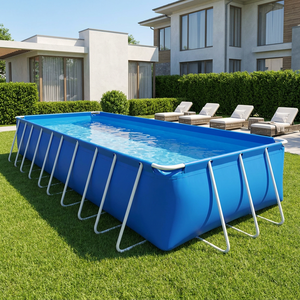 <span class=keywords><strong>Piscine</strong></span> SDM PVC Cadre Rectangulaire Familiale Extérieure Hors Sol, Bac d'Élevage de Poissons - Product Image 3