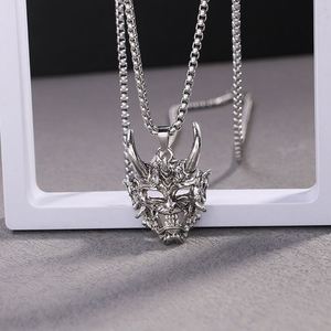Nouveau Collier Pendentif Punk Unisexe pour Hommes et Femmes, Chaîne de Pull, Bijou de Fête Rock Niche, Style Hip Hop, Masque de Samouraï Japonais Diable - Product Image 3