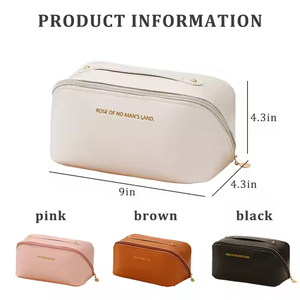 HANFEIZI OEM/ODM Usine Logo Personnalisé Femmes en Cuir PU <span class=keywords><strong>Voyage</strong></span> Trousse de Maquillage Étanche Portable Trousse à Cosmétiques pour Dame - Product Image 6