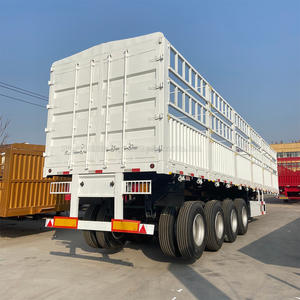 Remolque de Carga con Barandas de 2/3/4 Ejes, Semirremolque para Transporte de Mercancías a Granel, Maíz/Arroz/Algodón/Animales - Product Image 5