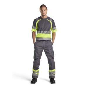 BLAKLADER - 156418119633C56 Pantalon haute visibilité Gris moyen/Jaune-EAN 7330509674208 HI-VIS WORKWEAR - Product Image 3