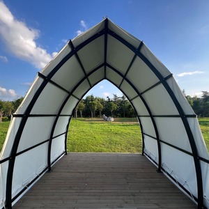 Tente de camping extérieure de luxe en forme de bateau, petite tente de restaurant blanche, tente de camping hôtelier de luxe, prix d'usine - Product Image 6