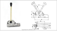 Levier de commande hydraulique en acier GJ1134 avec câble de 2 m et valve 3P40 pour le contrôle à distance des axes