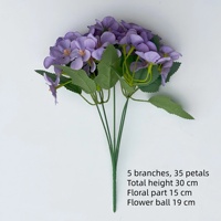 PT-HY009 Plante Artificielle en Pot, Fleurs de Bégonia et d'Hortensia, Petit Ensemble Bonsaï, Ornements Artisanaux de Fleurs d'Hortensia Simulées