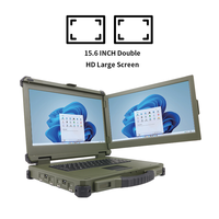AICSHTER AIC-K156-S2 Portátil Industrial Resistente de Doble Pantalla de 15.6 Pulgadas, Intel Core I7-11390H, GPU de 4GB, Nuevo Teclado en Inglés (UE)