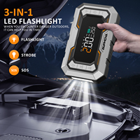 Démarreur de Voiture Portable avec Batterie Externe et Compresseur d'Air Intégré pour Gonflage Rapide des Pneus
