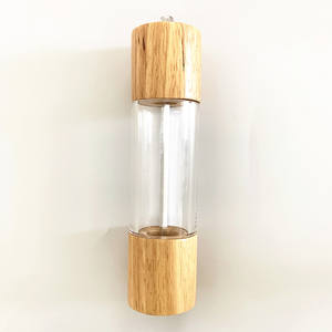 Molinillo manual con tapa de madera para cocina, molinillo de pimienta, sal, especias, pimienta, decoración - Product Image 2