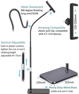 Height Adjustable Universal Desktop Desk <strong>Stand</strong> Hands Free Mobile Smart Cell Phone Holder for <strong>iPhone</strong> ipad <strong>Stand</strong> - Product Image 4