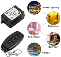 DC12V 433Mhz universel sans fil télécommande commutateur 1CH relais récepteur Module RF émetteur bouton d'apprentissage télécommande