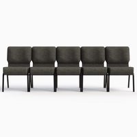 Chaises d'église en tissu empilable en métal de conception moderne pour l'école de théâtre et l'hôpital utilisent directement de l'usine