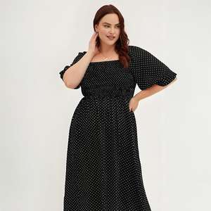 Vêtements personnalisés pour femmes Offre spéciale Été Nouveau col en V Grande taille Robe pour femmes Vente en gros - Product Image 3