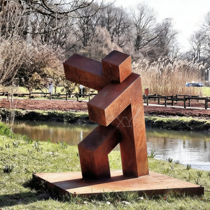Escultura Abstracta Personalizable para Exteriores, Escultura de Jardín de Acero <span class=keywords><strong>Corten</strong></span>, Pulida con Láser, Soldada, Pintada, Trabajo en Metal - Product Image 3