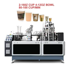 Manufacturer Hot selling automatic paper cup machine 2-16oz tea coffee paper cup making machine production line