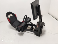 Chaise de jeu Sim Racing Simulator Cockpit avec levier de vitesse meuble TV avec modèle de siège de simulateur F1