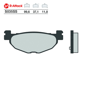 ผ้าเบรกมอเตอร์ไซค์ R-Attack S035SS แบบซินเทอร์ทองแดง สำหรับล้อหลัง ได้รับการรับรองมาตรฐาน R90 - Product Image 1