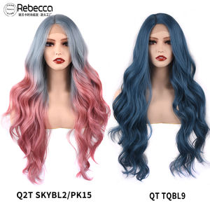 วิกผมยาว 30 นิ้ว สีบลอนด์แบบลอน วิกผมสังเคราะห์แบบแสกกลาง สำหรับผู้หญิงผิวสีดำ วิกผมสังเคราะห์แบบมีเชือกผูกด้านหน้า มีสินค้าในสต็อก - Product Image 2