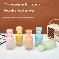 Flacon de parfum cylindrique en verre avec pulvérisateur à pompe 30ml/50ml, flacon échantillon coloré, emballage sérigraphié