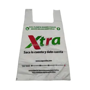 Plastic Bag Wholesale Thank You Shopping Hdpe Plastic Grocery T-Shirt Bags Plastic Bags With Logos