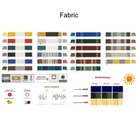 Auvent rétractable en aluminium, tissu acrylique imperméable, auvent électrique pour terrasse, pergola, serre en verre avec éclairage LED