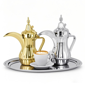 Tetera Árabe de Lujo de Acero Inoxidable, Cafetera Árabe, Olla para Preparar Café Árabe - Product Image 2
