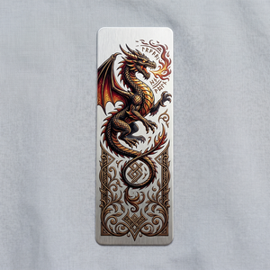 Segnalibro in Acciaio Inossidabile con Stampa UV a Colori Personalizzabile OEM, Anti-Graffio, Fantasia Drago Occidentale, per Lettura e Souvenir - Product Image 2