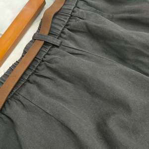 <span class=keywords><strong>Pantaloni</strong></span> Casual a gamba larga estivi rossi Vintage da donna a <span class=keywords><strong>vita</strong></span> <span class=keywords><strong>alta</strong></span> con bottoni con Zip elasticizzati taglia ragazza in Stock - Product Image 4