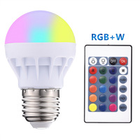 Ampoule LED RGB G45 personnalisable avec télécommande Festival Atmosphere Light en CCT (3000-6000k) pour E27 E14 B22 Bases