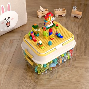 Caja de Almacenamiento de Bloques de Construcción de Plástico Rectangular, Compartimentos de Clasificación y Organización de <span class=keywords><strong>Piezas</strong></span> Pequeñas, Embalaje para Juguetes Infantiles - Product Image 2