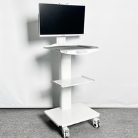 Chariot mobile de scanner oral dentaire de couleur blanche avec le chariot dentaire portatif d'instrument de chariot de support de moniteur