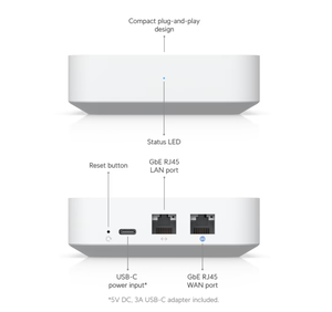 Ubiquiti UniFi uxg-<span class=keywords><strong>Lite</strong></span>, เกตเวย์ความปลอดภัยขององค์กรเราเตอร์เกตเวย์ไฟร์วอลล์เครือข่าย UniFi - Product Image 4