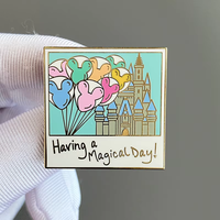 Nouvelle Broche en Métal Coulé à Vendre Rapidement, Badge Personnalisé avec Lettres, Broche en Alliage Plaqué Or, Forme Cœur, Émail Dur Scintillant Rotatif