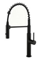 Robinet de cuisine monocommande moderne avec douchette extractible, finition or brossé, à poser sur plan, 1 trou, avec cartouche céramique durable