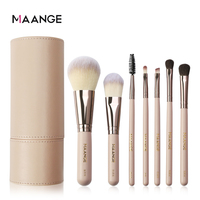 Maange – Kit de pinceaux de maquillage cosmétiques pour le visage avec étui, 7 pièces