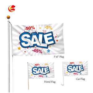 Customized 3x5ft Polyester Promotional Flags Digital Printing Aluminum Flagpole Personalized Logo for OEM Service Supplier Use