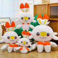 Peluche Pokémon Super Douce Lapin Flammé & Petit Elfe, Compagnon de Bureau, Jouet Anti-Stress, Poupée pour Machine à Griffes