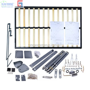 Ottima Soluzione <span class=keywords><strong>Letto</strong></span> a Scomparsa Moderno <span class=keywords><strong>Salvaspazio</strong></span> con Telaio in Acciaio, Design a Parete Pieghevole, Scrivania Integrata e Pannelli in Compensato - Facile da Montare - Product Image 4