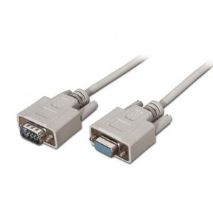 Cable serie RS232 DB9 macho - DB9 hembra, 0.15w, 1.6mbps, 1.8m, beige, ideal para conectividad en dispositivos serie. - Product Image 1