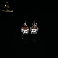 Boucles d'oreilles en argent 925 D couleur vvs pour femmes Boucles d'oreilles plaquées or 18 carats tête de léopard
