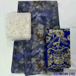 Lisami RTS gasa Suiza algodón suave 2 yardas + 2 yardas bordado neto + 5 yardas impreso somalí sudanés Dirac gabasaar Toub tela de algodón - Product Image 2