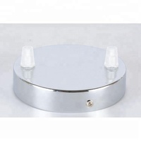 Plaque de plafond chromée à 2 trous pour lampe suspendue, base de lampe en métal, luminaire de style loft