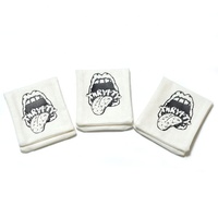 Vente en gros de petites pochettes à bijoux en coton et lin blanc avec logo imprimé personnalisé