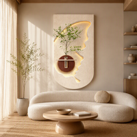 Vase mural hydroponique LED Art Déco fait main exquis pour la décoration intérieure